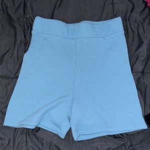 Blue high waisted shorts